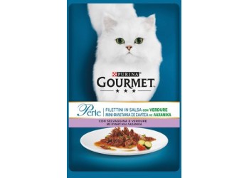 Purina Gourmet Perle Filettini In Salsa Con Verdure Gr.85 con selvaggina e verdure